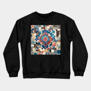 Collage Islamic Art Iznik Tiles Crewneck Sweatshirt